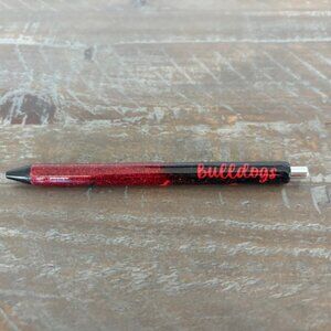 Bulldogs Gel Ink Writing Pen, Black And Red Sparkles